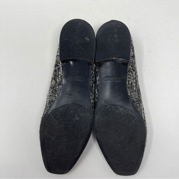 Nine West Loafer Lisette Flats Black White Gold Tweed Women's 6.5 Slip-On - Picture 9 of 9